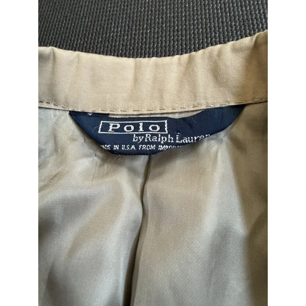 Vintage Rare Polo Ralph Lauren Blazer Cotton Beige Made In USA Men's